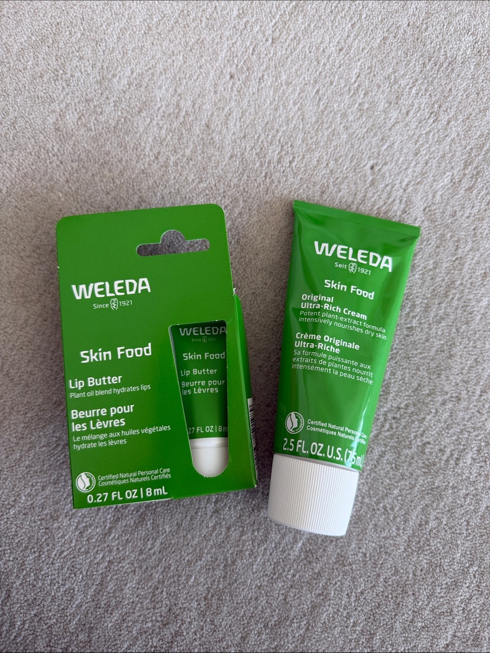 NWT Weleda Skin Food Lip Butter & Original Ultra Rich Cream